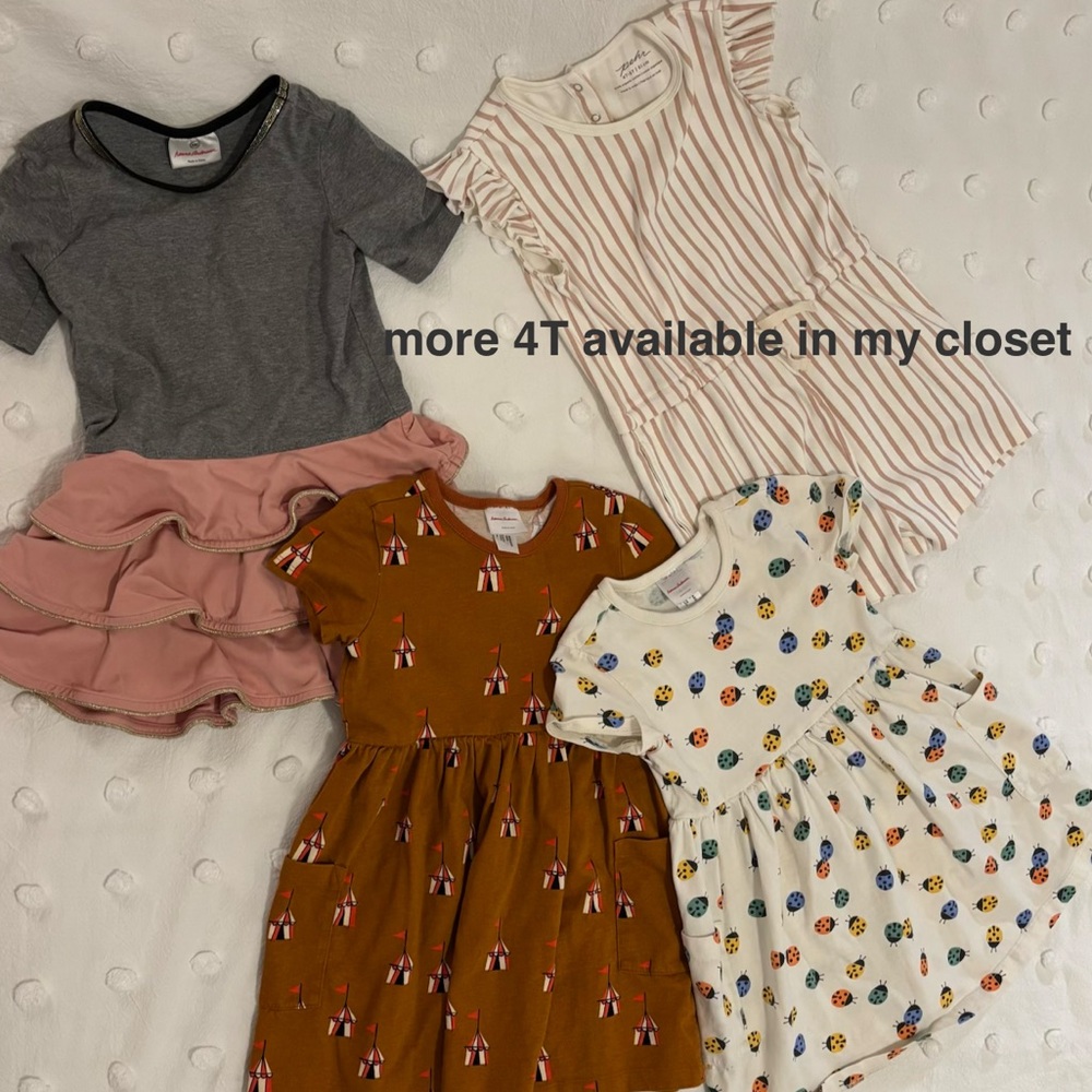 Hanna Andersson Girls 4T Playground Dress with Circus Tent Pattern | 100% Cotton - Picture 6 of 6